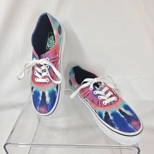 Vans Authentic Tie Dye Sneakers Women's 7.5 Multicolor Canvas Lace Up Shoes